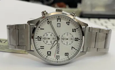 Flieger Herrenuhr Chronograph 44 mm Rivado Edelstahl arabische Zahlen RIGS-20221 – neu – Uhren & Schmuck – überwiegend…