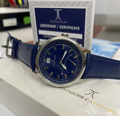 Jacques Cantani JC-945 Herrenuhr Big-Date GMT-Funktion Edelstahl Azurblau – gebraucht, wie neu – Uhren & Schmuck – Foto 1…