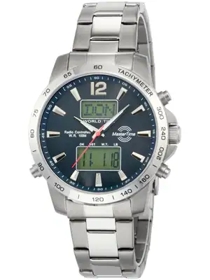 Top-modern Funkuhr Herrenuhr Master Time Edelstahl Flieger MTGS-10647-20M – neu – Uhren & Schmuck – überwiegend weiß – Foto…