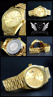 LEONARDO Herrenuhr von CAVADINI massiv Edelstahl IPG-vergoldet Lupe 40mm CV-332J – gebraucht, wie neu – Uhren & Schmuck…