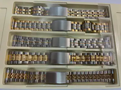 Konvolut 5 Uhrenarmbänder Edelstahl Variabler Ansatz mit Feder für 16-22mm – gebraucht, wie neu – Uhren & Schmuck…