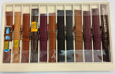 Konvolut 12 Stück Leder Uhrenarmbänder 18mm Sehr gute Qualität sortiert braun – gebraucht, wie neu – Uhren & Schmuck – Foto…