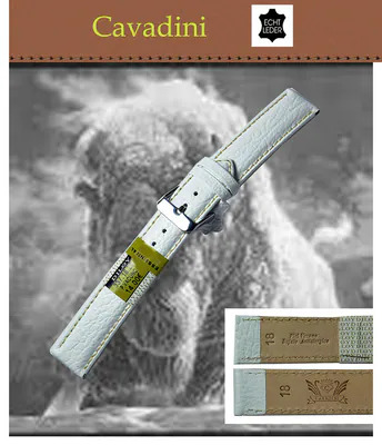 24 mm Echt Leder weisses Buffalo Uhrenarmband mit Stahlschliesse, sehr weich – neu – Uhren & Schmuck