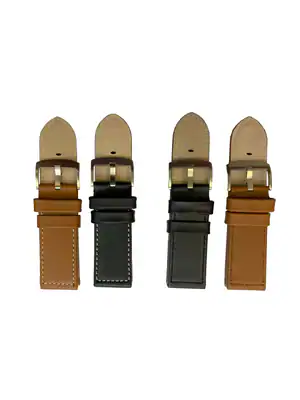 26mm Uhrenarmband Echt Leder glatt Qualitätsware Stahlschließe schwarz-braun – neu – Uhren & Schmuck – Foto 1 von 5