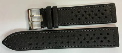 21 mm Di-Modell Uhrenarmband Weiches Kalbsleder Schwarz, doppelreihig Schließe – neu – Uhren & Schmuck – Foto 1 von 3