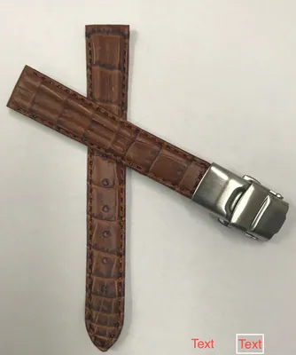 14 mm Uhrenarmband Echt Kalbsleder braun Faltschließe Krokoprägung Qualität – neu – Uhren & Schmuck – Foto 1 von 2