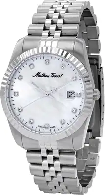 Mathey Tissot Herrenuhr 40 mm Swiss Made Edelstahl Datum Klassiker D710AI – gebraucht, wie neu – Uhren & Schmuck…