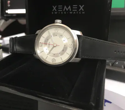 XEMEX Herrenuhr Piccadilly Quarz Ref. 088 Swiss made Datum Edelstahl – neu – Uhren & Schmuck – überwiegend schwarz – Foto 1…