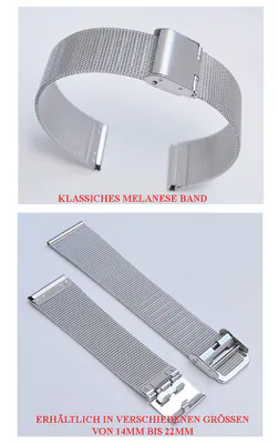 14-24 mm Uhrenarmband Edelstahl Milanaise Mesch Verschidenen grösse lieferbar – neu – Uhren & Schmuck – überwiegend weiß…