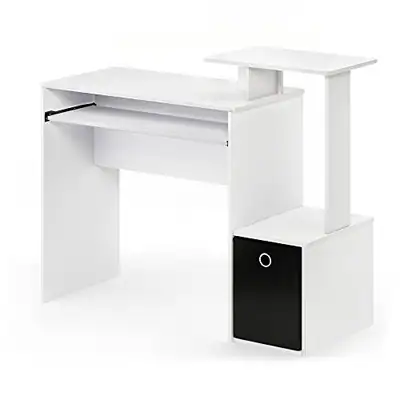 FURINNO ECON MEHRZWECK HOME OFFICE COMPUTER SCHREIBTISCH - WEISS/SCHWARZ – neu – Möbel – Foto 1 von 5