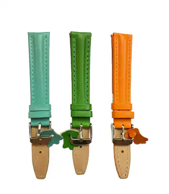 16 mm Echt Leder Uhren-Armbänder Diloy in Orange, Grün, und Aqua blau – neu – Uhren & Schmuck – Foto 1 von 4