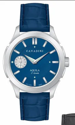 Herrenuhr Cavadini Handaufzugsuhr swiss made UNITAS ETA-6497 Index-blau CV-1301 – gebraucht, wie neu – Uhren & Schmuck…