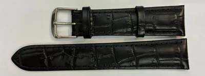 19mm Di-Modell Echtes Leder Uhrenarmband Kroko-Prägung, Schwarz gute Qualität – neu – Uhren & Schmuck – Foto 1 von 2