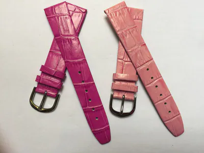 18 mm echt Leder Uhren-Armbänder Kroko Prägung in Pink & Rosa erhältlich neu – neu – Uhren & Schmuck – Foto 1 von 3