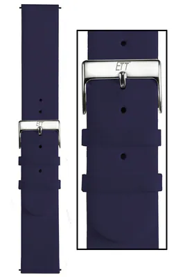 18 mm ECHT-LEDER Uhrenarmband, Stahl-Schließe, Nappa, dunkelblau, Easy-Change – neu – Uhren & Schmuck