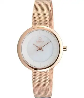 OBAKU Damenuhr elegant modern Edelstahl mit Zirkonia Milanaise Band V146LXVWMV – gebraucht, wie neu – Uhren & Schmuck…