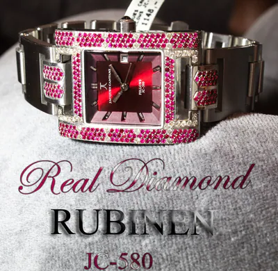 Jacques Cantani Uhr Unikat Edelstahl, echte Diamanten und synthetische Rubine – gebraucht, wie neu – Uhren & Schmuck…