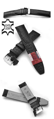 18 mm Echt Leder Uhrenarmband CAVADINI ausgezeichnet Qualität Kroko-Optik – neu – Uhren & Schmuck – überwiegend weiß