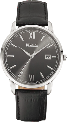 Rivado Herrenuhr massiv Edelstahl 39,5mm klassik elegant schlicht Datum 5 bar – neu – Uhren & Schmuck – überwiegend schwarz