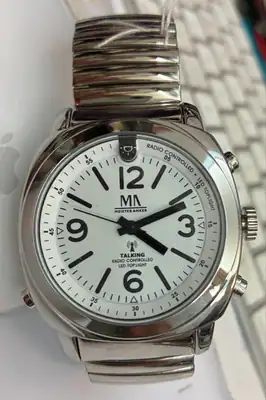 Meister Anker Funkuhr Talking-watch Sprechende Uhr Licht Herrenuhr Flexi-Armband – neu – Uhren & Schmuck – überwiegend…