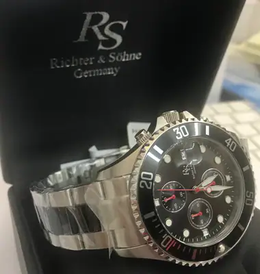 Herrenuhr Chronograph Edelstahl-Keramik schwarz Richter & Söhne RSGS-20333-24M – neu – Uhren & Schmuck – Foto 1 von 4