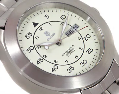 Cavadini Vintage Automatikuhr Miyota 8205 Tag Datum Saphirglas 41mm Klassiker – neu – Uhren & Schmuck – überwiegend weiß…