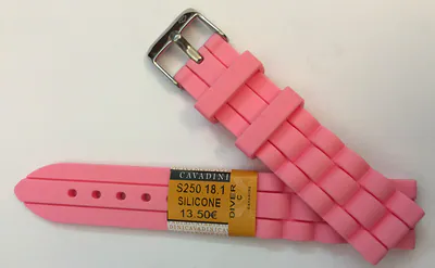 18 mm CAVADINI-SILIkON (RUBBER) ROSA UHREN-ARMBAND SEHR GUTE QUALITÄT.ERHÄLT – neu – Uhren & Schmuck – Foto 1 von 2