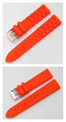 CAVADINI-SILIkON (RUBBER)ORANGE UHREN-ARMBÄND SEHR GUTE QUALITÄT.ERHÄLT 18-24 MM – neu – Uhren & Schmuck