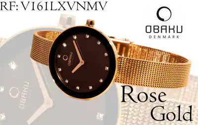 OBAKU V161LXVNMV Damenuhr Edelstahl Rose mit Milanaise Band – gebraucht, wie neu – Uhren & Schmuck – überwiegend weiß…
