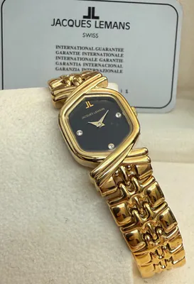 Edle Damenuhr JACQUES LEMANS Swiss made 10 micron gold plattiert JL-696 – gebraucht, wie neu – Uhren & Schmuck – Foto 1 von 5