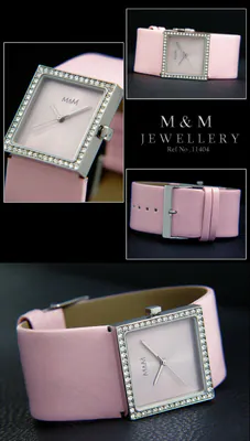 Damenuhr ROSA Edelstahl mit Zirkonia M11404-798 M&M traumhaft – gebraucht, wie neu – Uhren & Schmuck