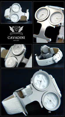 Designeruhr CAVADINI Sommer Damenuhr ausgefallenes Design Edelstahl weiß 2.Zeit – gebraucht, wie neu – Uhren & Schmuck