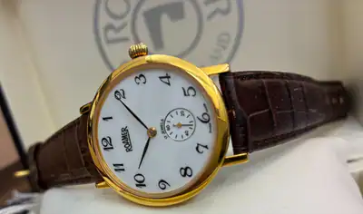 Mechanische Armbanduhr ROAMER Handaufzug 34 mm swiss made 500470 Vintage-Uhr – gebraucht, wie neu – Uhren & Schmuck…