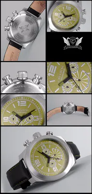 ANTARIUS XXXL-Grösse 52mm CAVADINI Flieger Chronograph Edelstahl in 4 Farben – gebraucht, wie neu – Uhren & Schmuck…