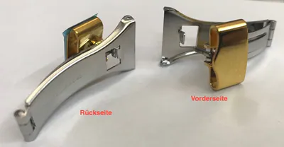 16mm (2-stück Angebot) FALTSCHLIEßE UHRENARMBAND-LEDERBAND CLASP VERGOLDET – neu – Uhren & Schmuck – Foto 1 von 2
