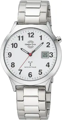 Funkuhr Specialist MTGA-10907-12M deutlich lesbar Lederband 41mm Master Time – neu – Uhren & Schmuck – überwiegend weiß…
