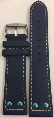 22 mm Leder Uhrenarmband CAVADINI blau hochwertig weich Vintage-Style NEU – neu – Uhren & Schmuck – Foto 1 von 2