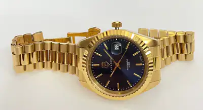 Cavadini Herrenuhr Automatik CV-335 Leonardo Miyota 8215 Edelstahl Gold-blau – neu – Uhren & Schmuck – Foto 1 von 5