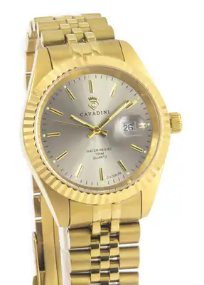 CAVADINI Herrenuhr Leonardo CV-330JN Datum Edelstahl Band 5-reihig Pearl XL grau – gebraucht, wie neu – Uhren & Schmuck…