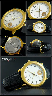 Elegante Unisex Uhr M-Watch by MONDAINE Swiss made arabische Zahlen Datum 37mm – gebraucht, wie neu – Uhren & Schmuck…