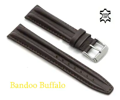 18 mm Echt Leder TOP buffalo-Doppel Wulst Leder-Uhrenarmband Etwas Länger – neu – Uhren & Schmuck – überwiegend weiß – Foto…