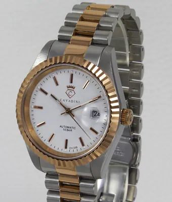Cavadini Herrenuhr Automatik CV-335 Leonardo Miyota 8215 Edelstahl bicolor-rosé – neu – Uhren & Schmuck – überwiegend silber