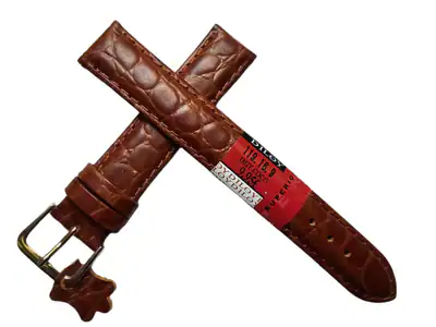 16 mm braune Uhrenarmbänder Kalbsleder Auswahl mit Kroko-Prägung – neu – Uhren & Schmuck – Foto 1 von 5