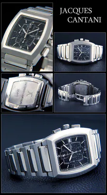 Hochwertiger Chronograph Herrenuhr JACQUES CANTANI Edelstahl Tonneau JC-490 – gebraucht, wie neu – Uhren & Schmuck…