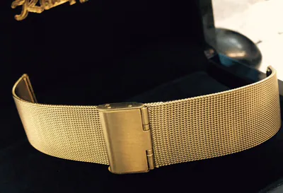 18-20-22-24mm klassisches Milanaise Uhrenarmband Edelstahl IPG vergoldet – neu – Uhren & Schmuck – Foto 1 von 3