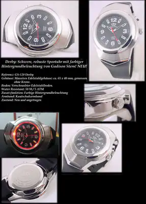 Seltenheit Angleruhr mit Orang Lichtfunktion Edelstahl Kunststoffband 5 BAR 41mm – gebraucht, wie neu – Uhren & Schmuck…