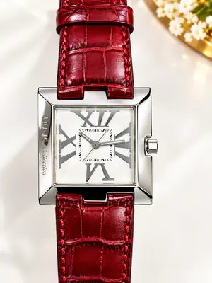 BRUNO BANANI Damenuhr Rotes Band XT SQUARE NEITH BR25750 LADIES Banani-Box – gebraucht, wie neu – Uhren & Schmuck – Foto 1…