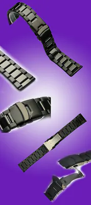 18-30 mm IP Schwarz MASSIVES -EDELSTAHL UHREN ARMBAND HOCHWERTIGE Gerade Anstoß – neu – Uhren & Schmuck