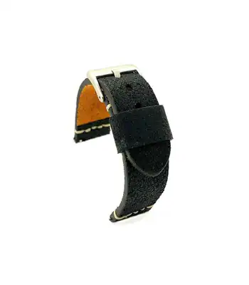 20, 24 mm Uhrenarmband Vintage Rindsleder Diloy gealtert–Craquelé-Effekt Schwarz – neu – Uhren & Schmuck – Foto 1 von 5