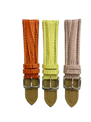 20 mm Uhrenarmband Eidechs-Prägung Stahlschließe grün-lila-orange – neu – Uhren & Schmuck – Foto 1 von 4